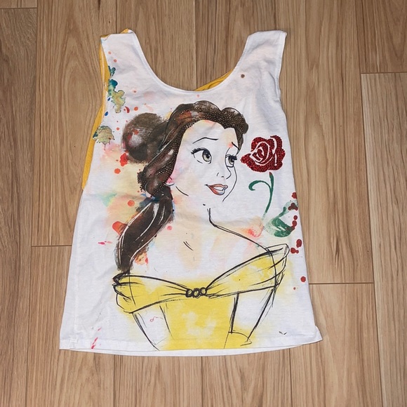 Disney's Princess Belle Tank with yellow bow - Picture 1 of 2